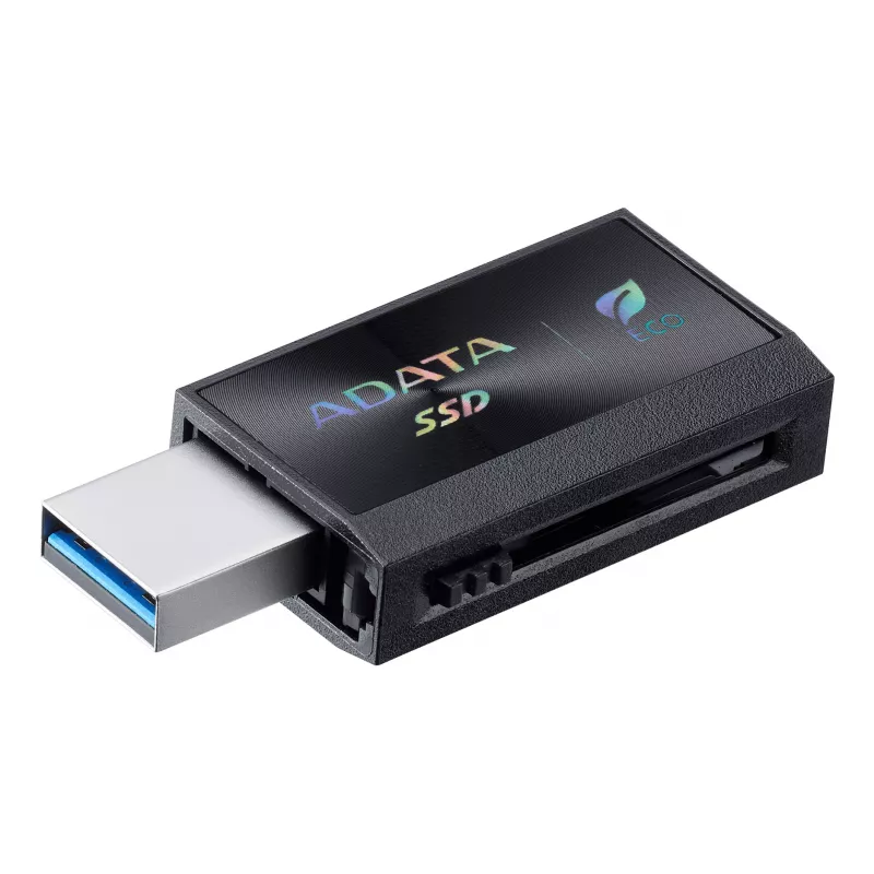 Išorinis SSD ADATA SC730 1 TB, USB Type-C 3.2 Gen 2, 600/600 MB/s, juodas, plastikinis korpusas