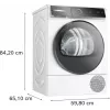 Bosch Serie 8 WQB246D41 skalbinių džiovyklė Laisvai pastatoma Įkraunama iš priekio 9 kg Balta