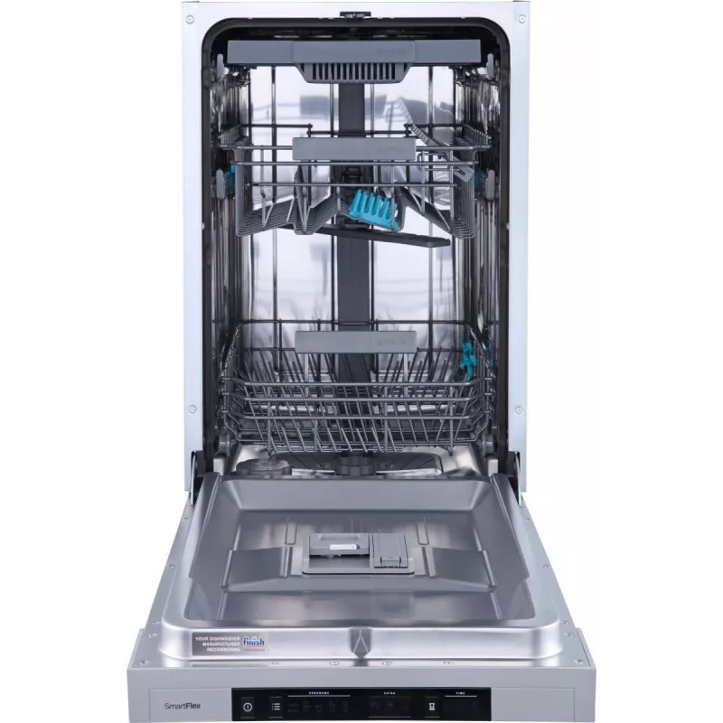 Pusiau integruojama indaplovė Gorenje GI 561 D 10 S EB — 11 komplektų, plona 45 cm, 45 dB, 9 L/ciklas