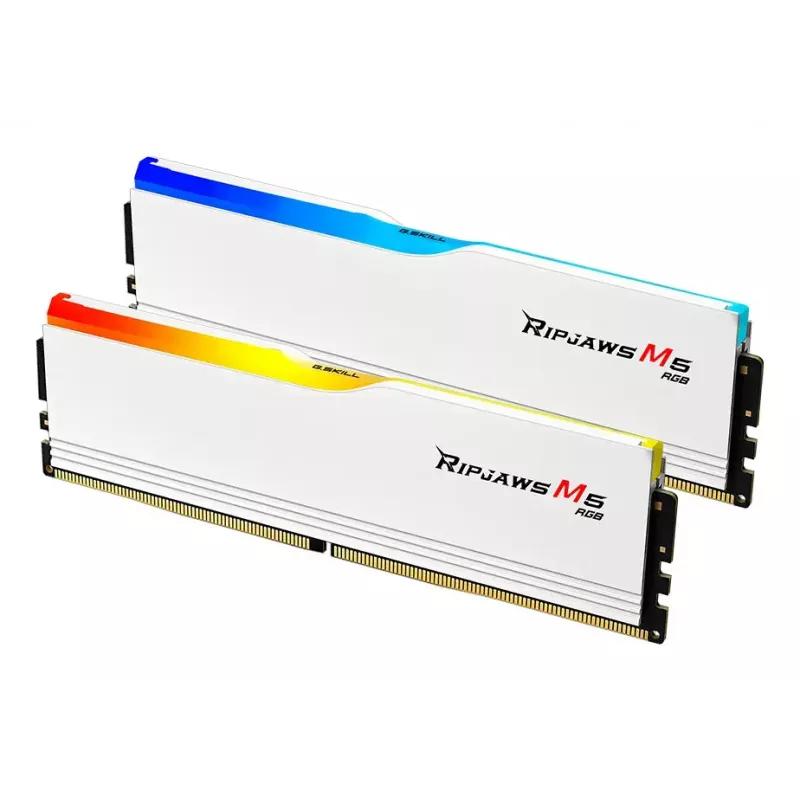 G.SKILL Ripjaws M5 RGB DDR5 32GB (2x16GB) 6800 MT/s CL34 baltas dviejų modulių rinkinys F5-6800J3445G16GX2-RM5RW