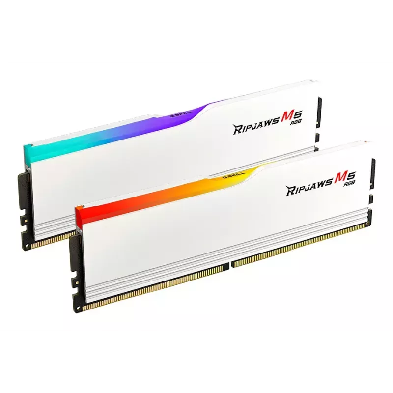 G.SKILL Ripjaws M5 RGB DDR5 32GB (2x16GB) 6800 MT/s CL34 baltas dviejų modulių rinkinys F5-6800J3445G16GX2-RM5RW