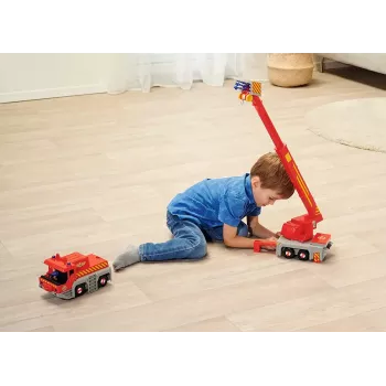 Žaislinis gelbėjimo krano automobilis Simba‑Dickie Fireman Sam 2-in-1 (raudona/geltona)
