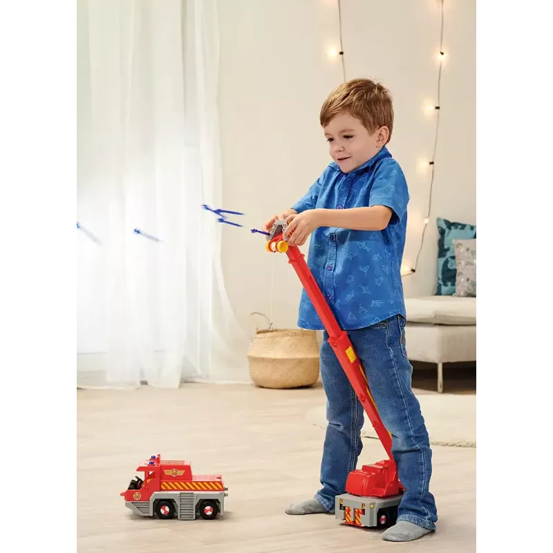 Žaislinis gelbėjimo krano automobilis Simba‑Dickie Fireman Sam 2-in-1 (raudona/geltona)