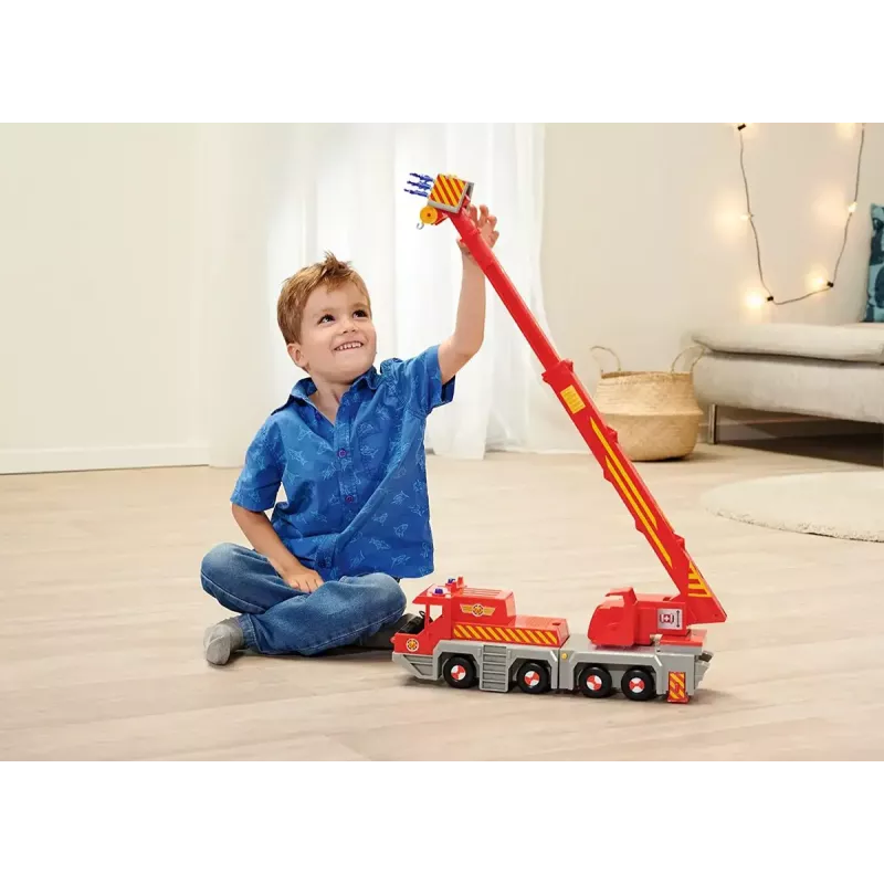 Žaislinis gelbėjimo krano automobilis Simba‑Dickie Fireman Sam 2-in-1 (raudona/geltona)