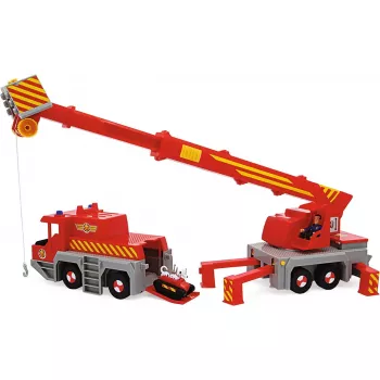 Žaislinis gelbėjimo krano automobilis Simba‑Dickie Fireman Sam 2-in-1 (raudona/geltona)