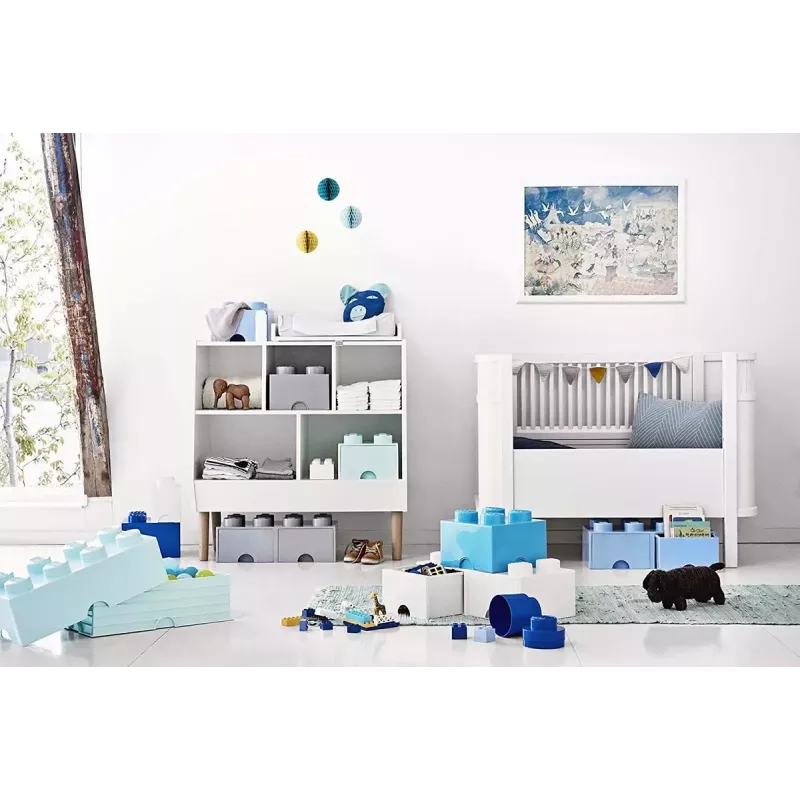 Stalčių blokas room copenhagen LEGO Brick Drawer 4, pilkas, modulinis laikymo stalčius