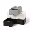 Stalčių blokas room copenhagen LEGO Brick Drawer 4, pilkas, modulinis laikymo stalčius