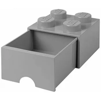 Stalčių blokas room copenhagen LEGO Brick Drawer 4, pilkas, modulinis laikymo stalčius