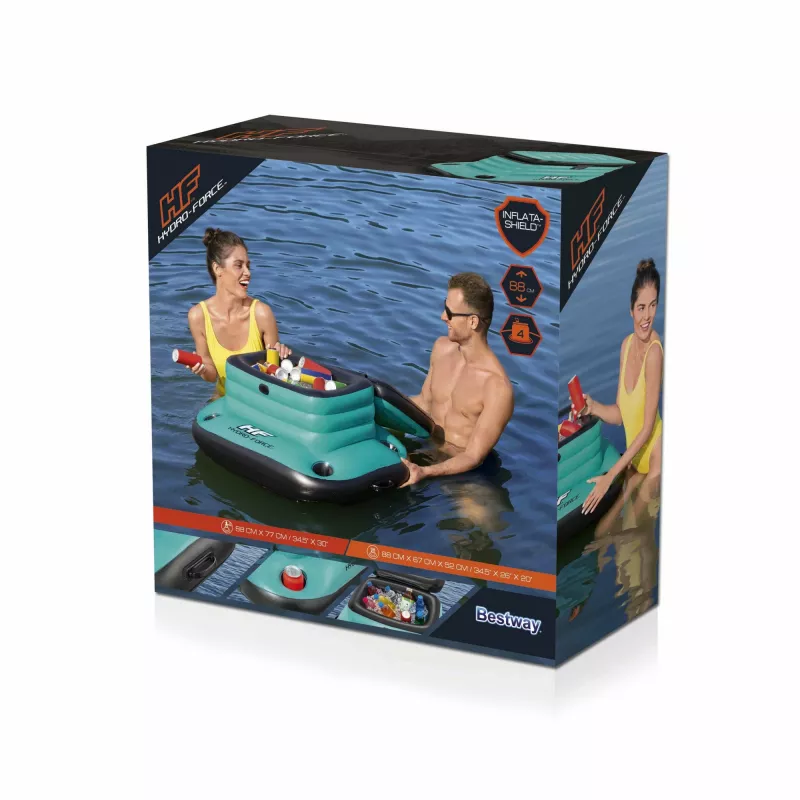 Bestway 43191 aušinimo dėžė 49 l juoda, pilka, oranžinė