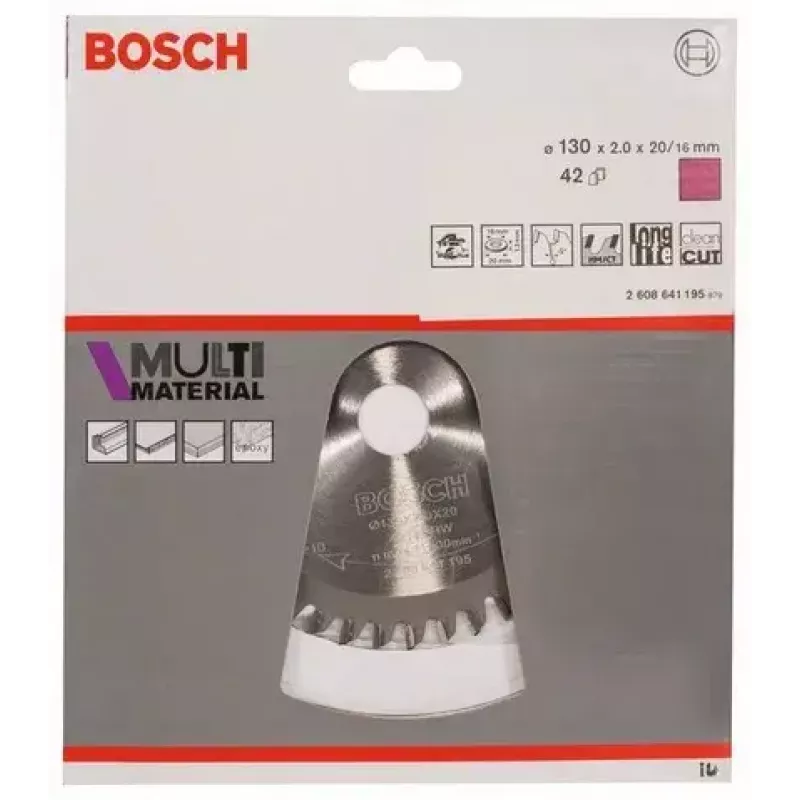 Diskinis pjūklo diskas Bosch 2 608 641 195 13 cm Angos skersmuo 2 cm