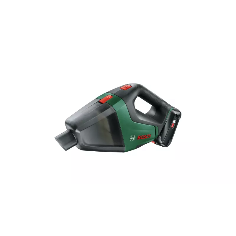 Bosch Universal Vac 18 2-in-1 belaidis dulkių siurblys Akumuliatorinis Sausas valymas Be maišelio Juoda, Žalia 2,5 Ah
