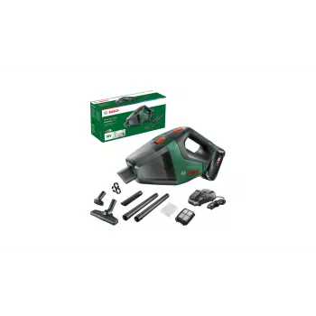 Bosch Universal Vac 18 2-in-1 belaidis dulkių siurblys Akumuliatorinis Sausas valymas Be maišelio Juoda, Žalia 2,5 Ah