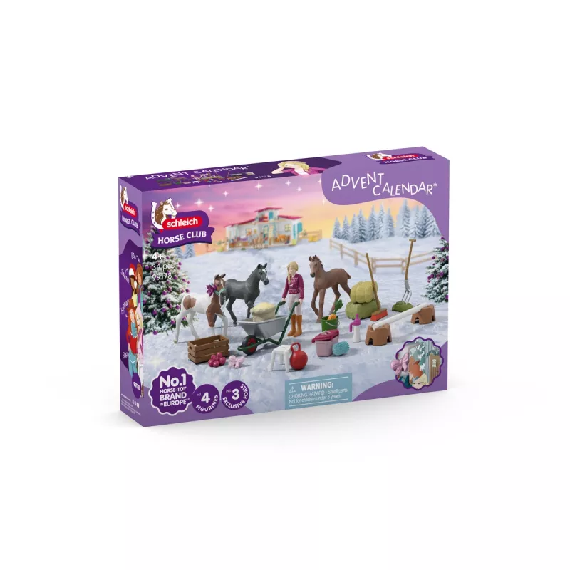 schleich Adventinis kalendorius HORSE CLUB 2025 - Kalėdų stebuklas kumeliukas piestu