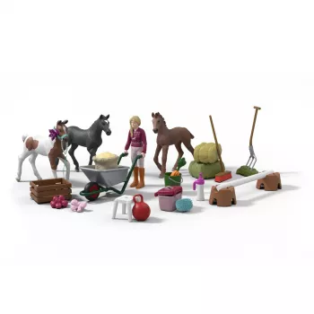 schleich Adventinis kalendorius HORSE CLUB 2025 - Kalėdų stebuklas kumeliukas piestu