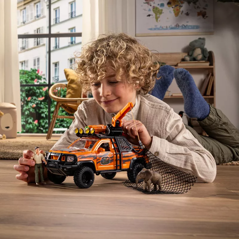 Žaidimų rinkinys Schleich Off-Road Adventure in the Jungle — džiunglių tema, plastikinės figūrėlės, 3–8 m.