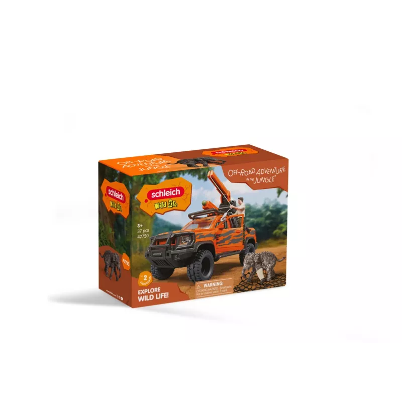 Žaidimų rinkinys Schleich Off-Road Adventure in the Jungle — džiunglių tema, plastikinės figūrėlės, 3–8 m.