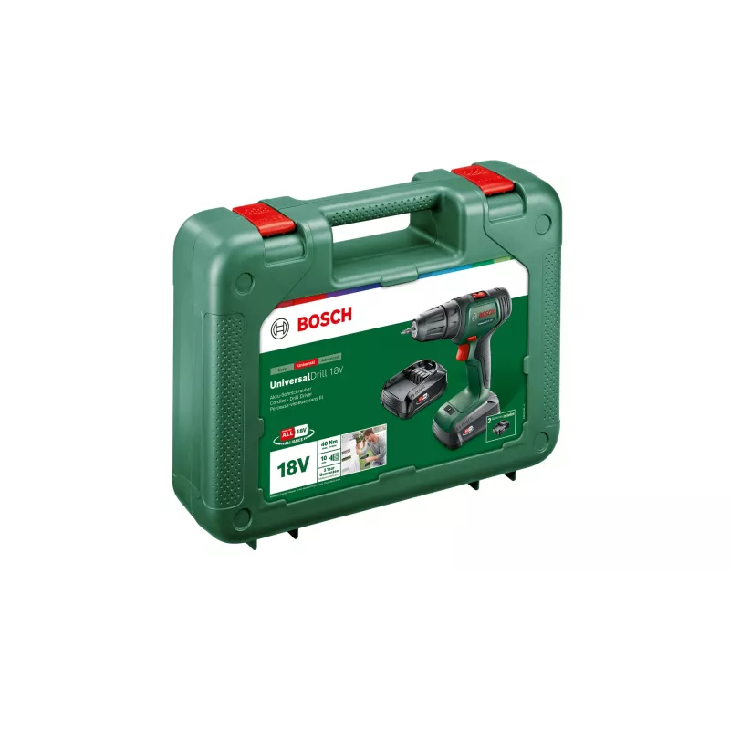 Bosch UniversalDrill 18V 1450 RPM Keyless 1.2 kg Juoda, Žalia