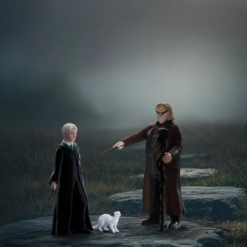 Schleich žaidimų figūrėlių rinkinys Wizarding World: Alastoras Raukšlas ir Drakas Smirdžius su šešku