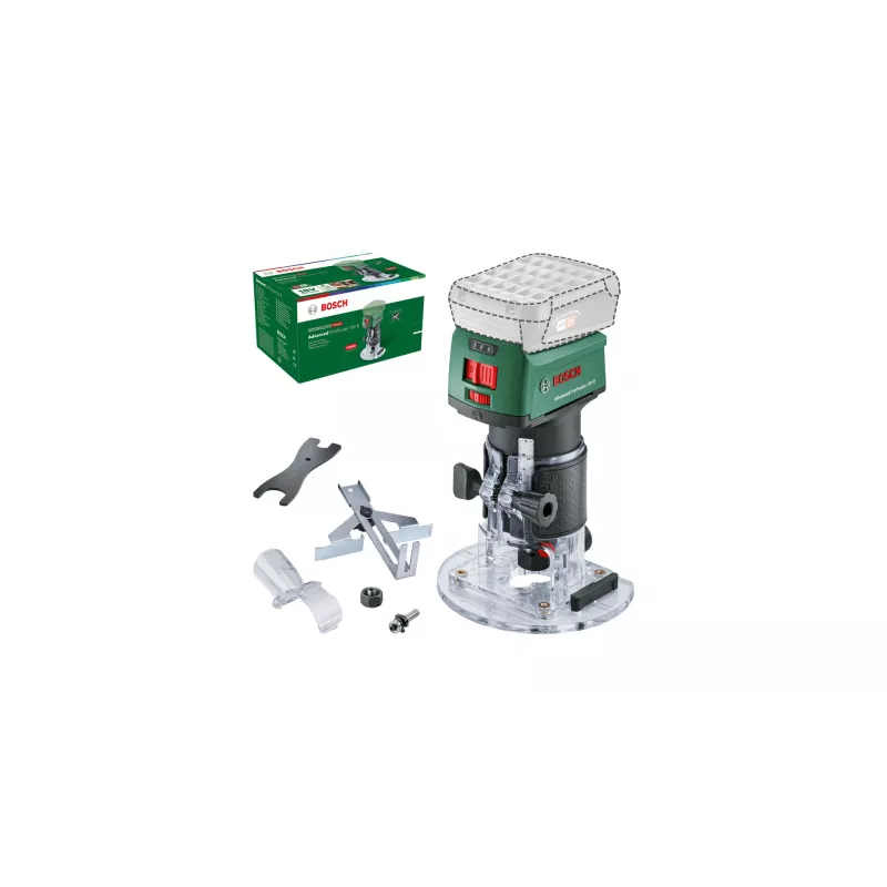 Bosch AdvancedTrimRouter 18V-8, 8 mm, 30000 aps./min., žalias, baterija, 1,1 kg, 160 mm