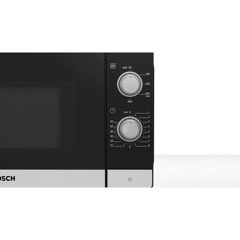 Bosch Serie 2 FFL020MS2 mikrobangų krosnelė juoda, nerūdijantis plienas Solo mikrobangų krosnelė Pastatoma 20 L 800 W
