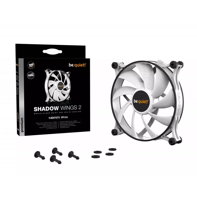 be quiet! Shadow Wings 2 140mm PWM White ventiliatorius