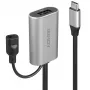 Lindy 5m USB 3.2 Gen 1 C/A aktyvusis ilginimo laidas, 5 m, USB C, USB A, USB 3.2 Gen 1 (3.1 Gen 1), sidabrinis