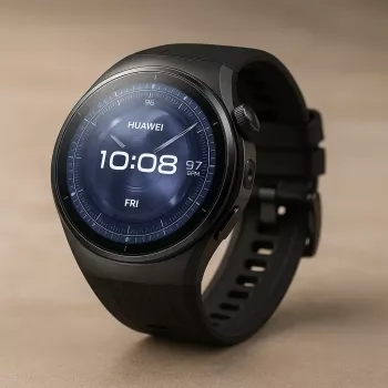 Išmanusis laikrodis HUAWEI WATCH 5 — apvalus 46 mm, 1,38 colio ekranas, GPS, Bluetooth, mobilusis tinklas, juodas