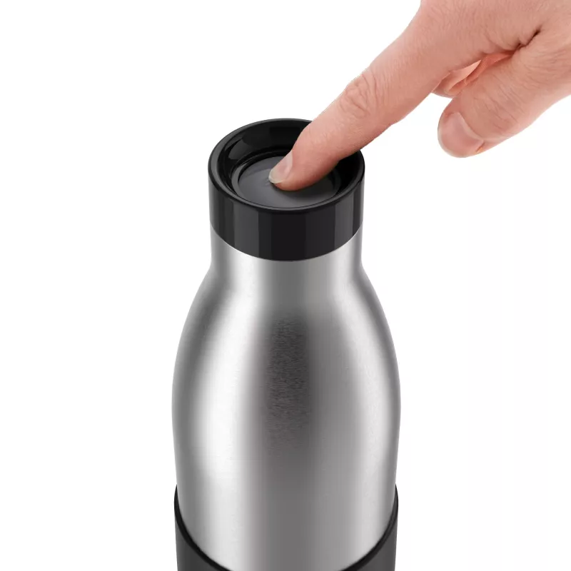 EMSA Bludrop Sleeve N3111100 geriamasis butelis Kasdieniam naudojimui 700 ml Nerūdijantis plienas Juoda, Nerūdijantis plienas