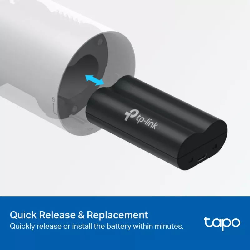 TP-Link Tapo baterijų paketas, baterija, universali, TP-Link, juoda, Tapo C420, Tapo C400, Tapo D230, ličio