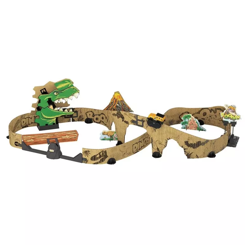 Žaislinio lenktynių trasos rinkinys VTech Car-Board Racers Dino Adventure Set, trasa