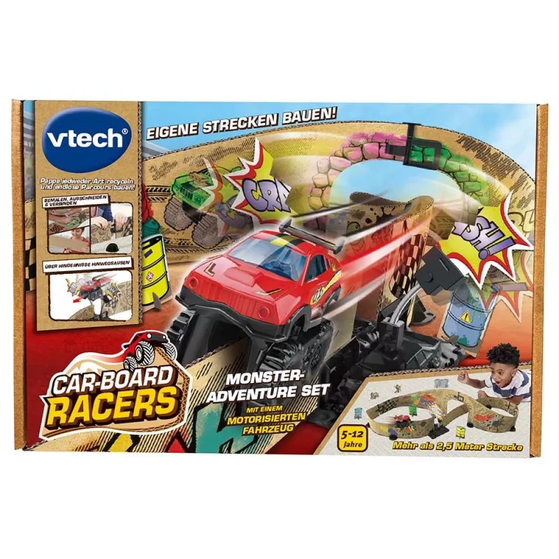 VTech Car-Board Racers 563904, 5 m., reikalingos baterijos, AA, kartonas, guma, įvairiaspalvis