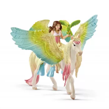 schleich BAYALA fėja Surah su blizgučių Pegasu, 5 m., Saulės elfai, Vienaragiai ir fėjos, Įvairiaspalvė, Plastikas, 1 vnt.