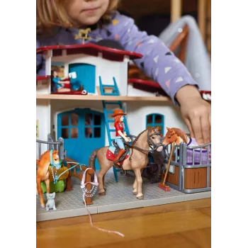 schleich HORSE CLUB Ežero krantinės jojimo centras, ūkis, arklių arklidės, žirgai, 5 m., įvairiaspalvis, plastikas