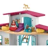 schleich HORSE CLUB Ežero krantinės jojimo centras, ūkis, arklių arklidės, žirgai, 5 m., įvairiaspalvis, plastikas