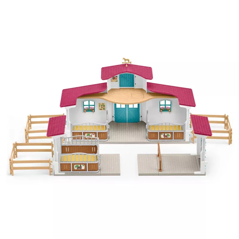 schleich HORSE CLUB Ežero krantinės jojimo centras, ūkis, arklių arklidės, žirgai, 5 m., įvairiaspalvis, plastikas