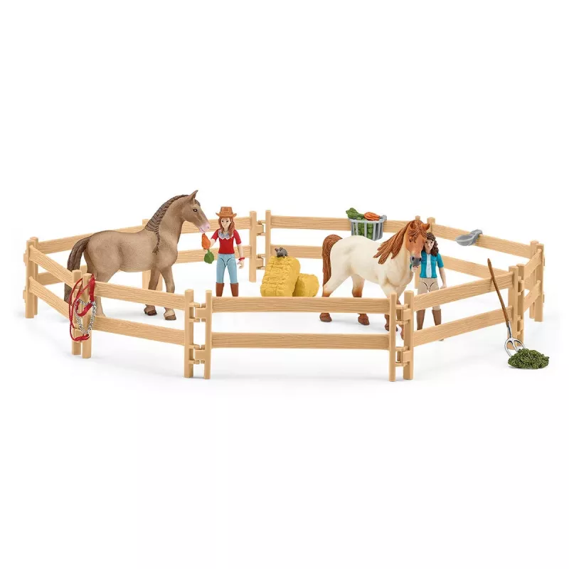 schleich HORSE CLUB Ežero krantinės jojimo centras, ūkis, arklių arklidės, žirgai, 5 m., įvairiaspalvis, plastikas