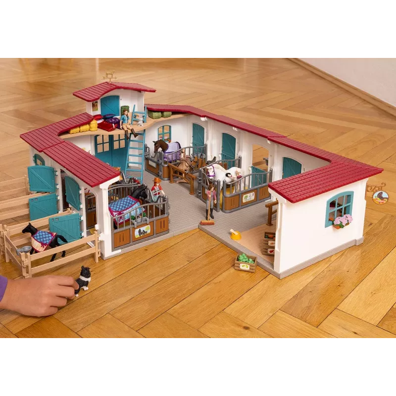 schleich HORSE CLUB Ežero krantinės jojimo centras, ūkis, arklių arklidės, žirgai, 5 m., įvairiaspalvis, plastikas