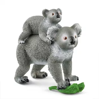 Schleich WILD LIFE Koalos mama ir jauniklis 42566 žaliai pilka