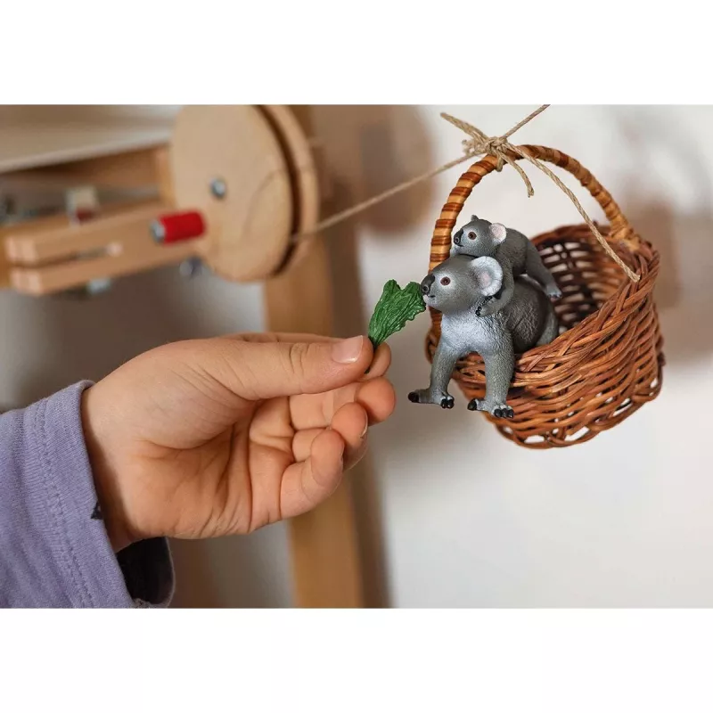 Schleich WILD LIFE Koalos mama ir jauniklis 42566 žaliai pilka