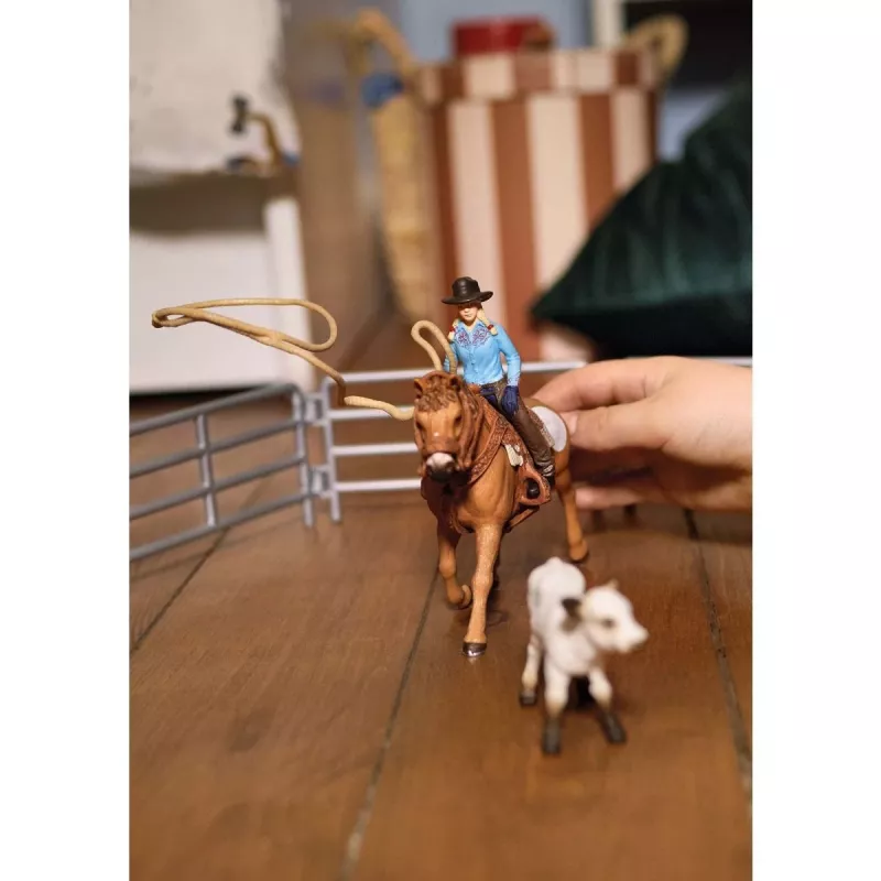 schleich Kaubojių komandos laso pramoga, 3 m., įvairiaspalvis