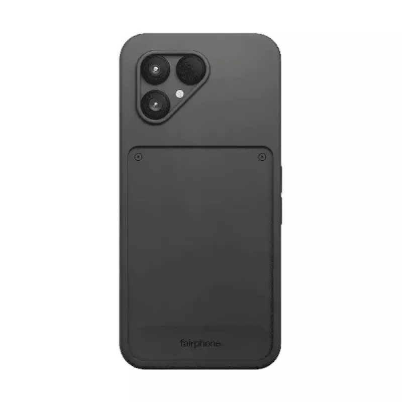 Fairphone apsauginis dėklas Protective Case v1, skirtas Fairphone (Gen. 6) — Dėklas, tinka 16 cm (6,3 col.) ekranui, Juodas