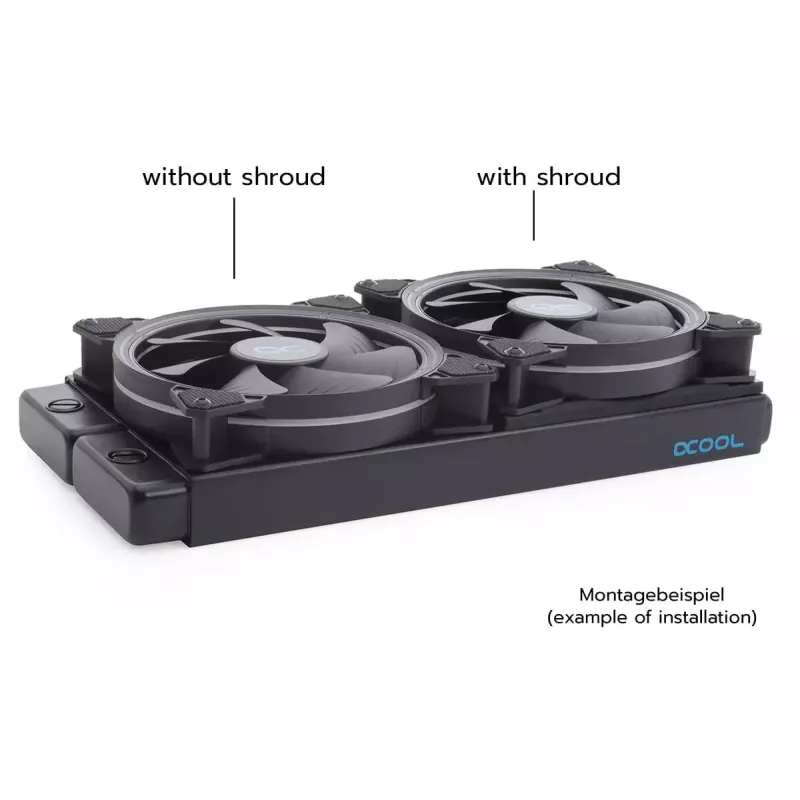 Aušinimo sistema Alphacool 24831 Silikoninė juoda 140 mm ventiliatoriaus tarpinė