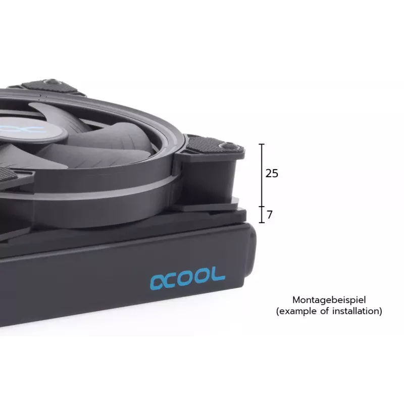Aušinimo sistema Alphacool 24831 Silikoninė juoda 140 mm ventiliatoriaus tarpinė