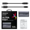 ADATA SE880 500 GB USB Type-C 3.2 Gen 2 (3.1 Gen 2) Wi-Fi pilka