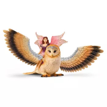 schleich BAYALA Fėja skrydyje ant žavingosios pelėdos, 5 metų, Saulės elfai, vienaragiai ir fėjos, Daugiaspalvė, Plastikas