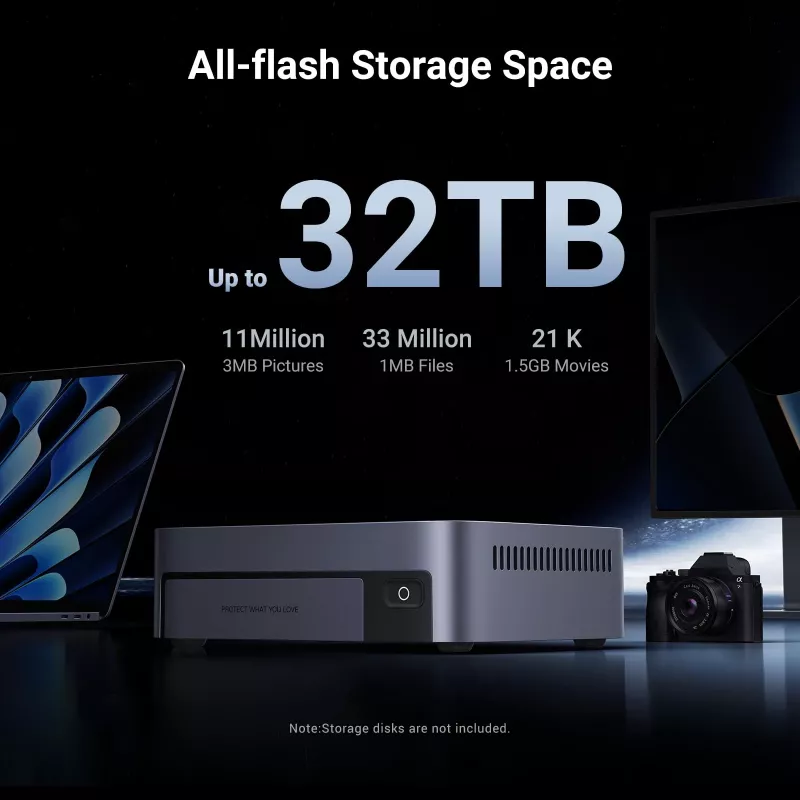 Ugreen DXP480T Plus NAS stalinis Intel® Core™ i5 8 GB DDR5 pilkas