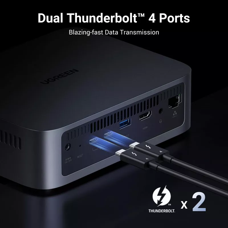 Ugreen DXP480T Plus NAS stalinis Intel® Core™ i5 8 GB DDR5 pilkas