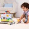 Medinis statomų ir žaidžiamų transporto priemonių rinkinys Melissa & Doug Blockables, 54 vnt., sujungiamas, su FSC sertifikatu