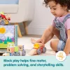 Medinis statomų ir žaidžiamų transporto priemonių rinkinys Melissa & Doug Blockables, 54 vnt., sujungiamas, su FSC sertifikatu