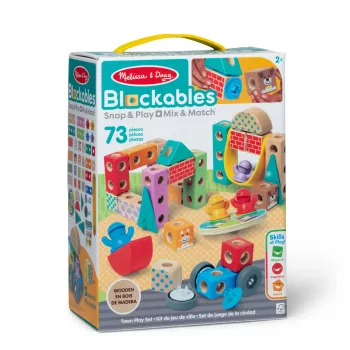 Melissa & Doug MDT BBN Blockables Town Pyst GML, 2 m., 73 vnt., Plastikas, Mediena